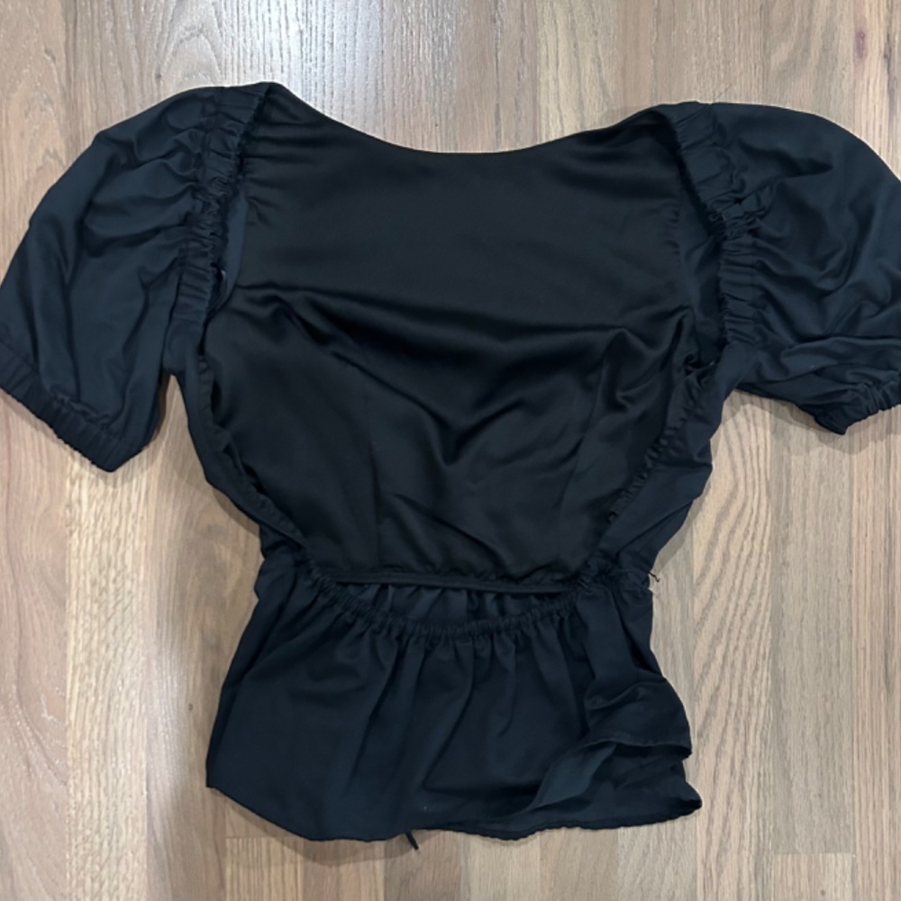 Stand Marie Open Back Cotton Blend Faille Peplum … - image 5